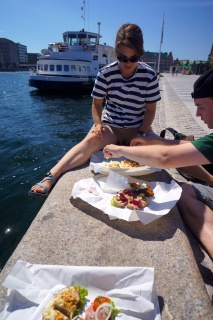 A picnic on the dock. Also brilliant