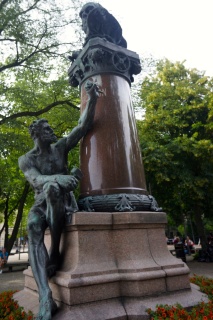 Statue carving statuary. Clever