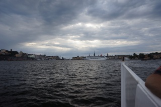 Old town, under some menacing skies that waited to rain until we were home from dinner. Thanks menacing skies!