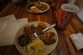The food doesn't hold up to close examination, but it was tasty