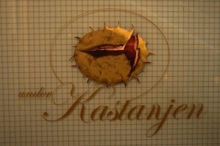 "Under The Chestnut Tree". Great name, unnecessarily realistic logo?