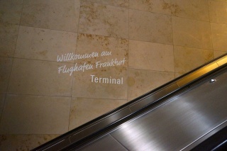 Frankfurt Main train station welcomes us