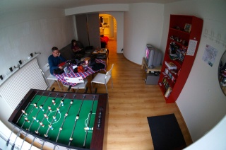 An evening in. Fisheye style