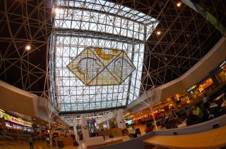 Okay, another fisheye. Art in the airport