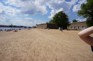 The Peter and Paul Fortress and it's accompanying beach