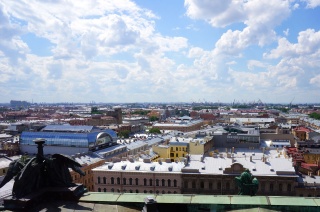 Looking west, toward the port