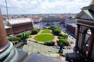 Looking north toward the Monument to Nicholas I