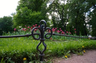Wrought iron garden curbs