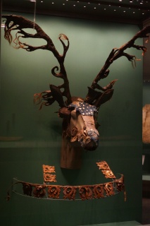 An ancient Mongolian horse mask. Brilliant