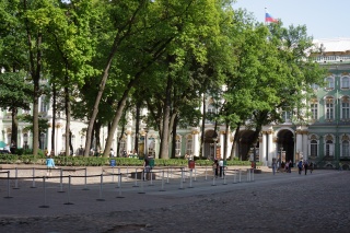 The courtyard outside/inside the Hermitage