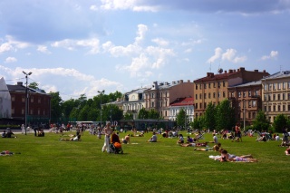 The community park on New Holland Island