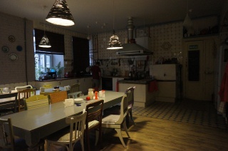 Ditto to one of the great hostel kitchens