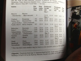 Our timetable, more or less accurate