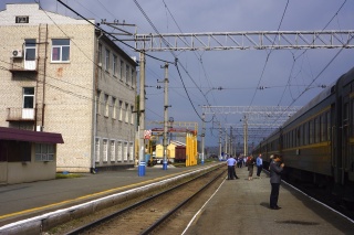 Morning in Ishim, nothing on the platform