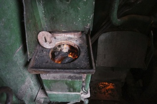 The samovar's coal furnace