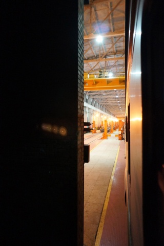 On the way into the bogey shed