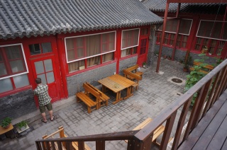 Our courtyard from the rooftop deck