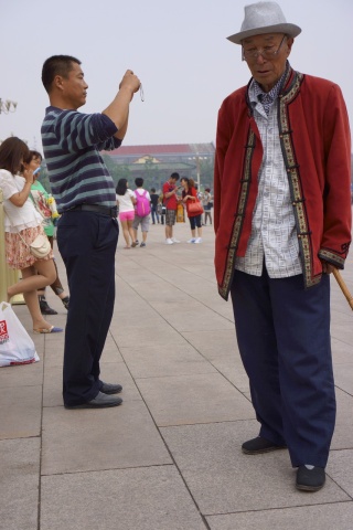 Gentleman outside Mao's Temple