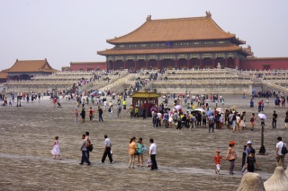 Us and a thousand new friends in the Forbidden City. The Hall of Supreme Harmony