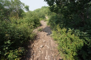 The "non-tourist" area, unrestored