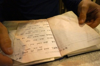 The handwritten menu