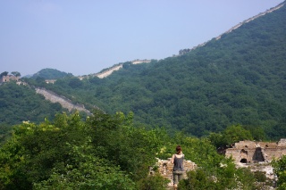 We made it up to that last tower on the left. At this point the wall is a planter