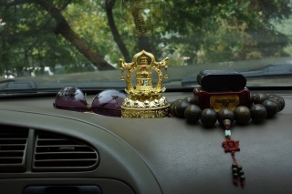 Our driver Tom's dash