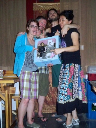 Cindy and Nick and the Wim Delvoye action figure