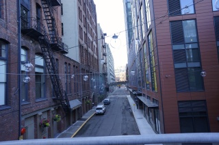 A street of globes
