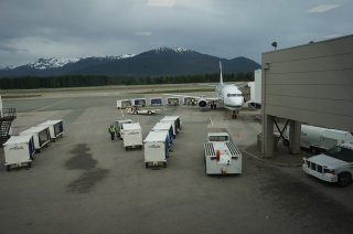 Our ride home, as lightning storms in the distance settle down