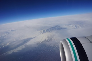 Glaciers on the descent into Anchorage