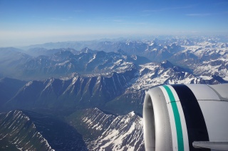 Coming in from the north, over the Chugach