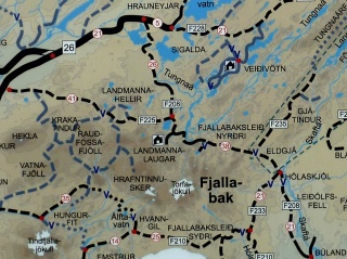 We are taking F road 208 from the north