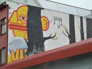 Wall mural on the main tourist drag