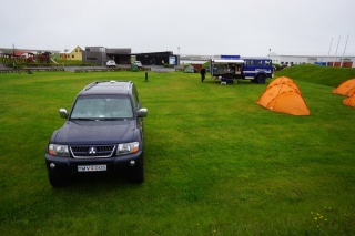 Morning in the Grindavik campground