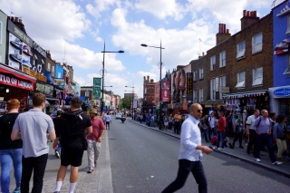 Camden Town. It was easiest just to walk in the street