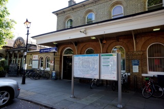 Back through Kew Station