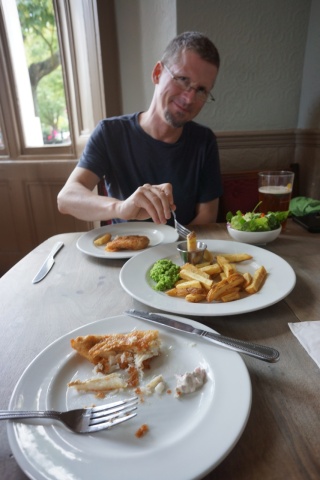 Not exactly traditional fish & chips, but really tasty