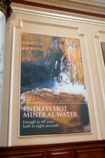 In the queue for the Roman Baths. They need to work on their hype
