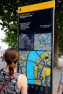 Theresa surveying the South Bank
