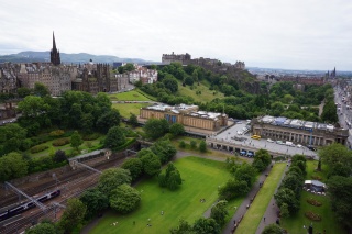 From the top, toward the castle