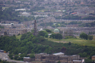 Looking down on Calton Hill
