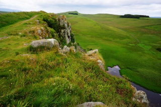 The wall (missing here) followed a cliff along here