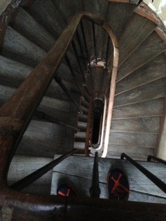 Mathilde's flat. 6 floors plus two. Exhilarating