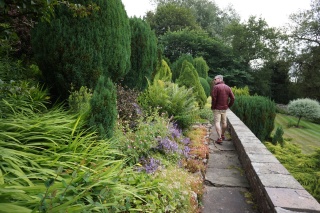 Brian, fascinated by an English Garden