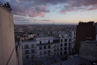 Our crazy view, the Paris skyline out front