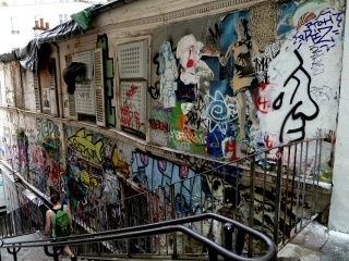 Past a different sort of art wall
