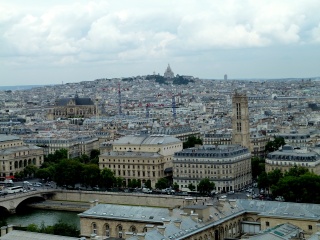 Looking north at Montemarte Sacre Couer, top and middle