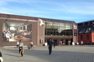 Oslo Central, at the end of the train ride from the airport