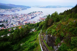Bergen from the top of the funicular